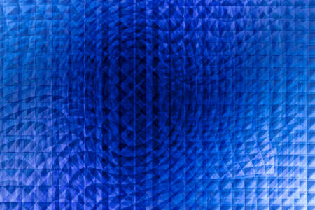 Silver-blue background, textured geometric shapes.