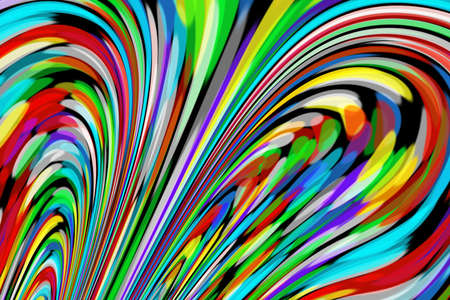 Bright abstract background of colored swirling lines in rainbow colors.