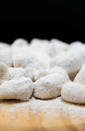 This is a homemade pasta, in this case Ã±oqui. Perfect to restaurant page or other presentationの写真素材