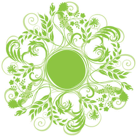 curly round grassのイラスト素材