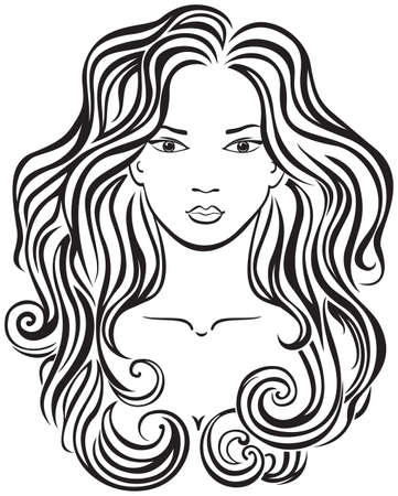 beauty face girlのイラスト素材