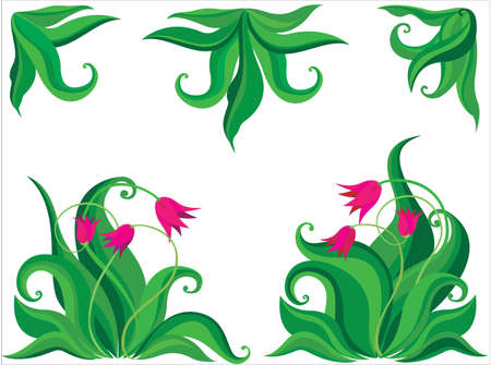 decorative tulips backgroundのイラスト素材