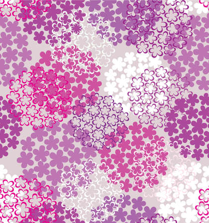 Decorative seamless colorful flower background in purple tonesのイラスト素材