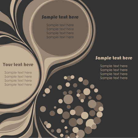Abstract illustration of drops and bubbles in brown tonesのイラスト素材