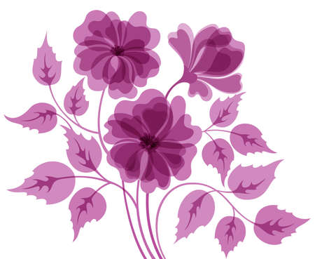 Abstract  colorful flower background in purple tonesのイラスト素材