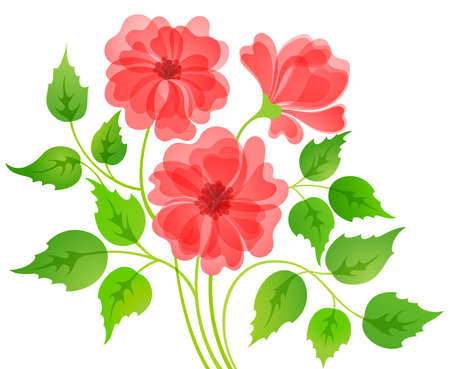 Flower card  Abstract colorful flower background illustration のイラスト素材