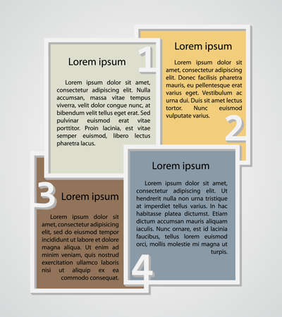 Set of four colored textboxes for web designのイラスト素材