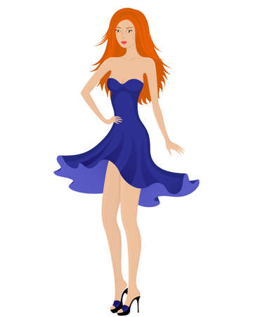 Silhouette of an isolated dancer girl in white dressのイラスト素材