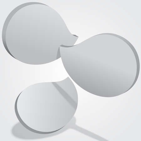 Abstract 3D cloud shaped tiles with blank area for any content  のイラスト素材