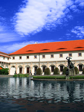Valdstejn Palace viewed from the Gardens in a sunny summer dayの写真素材