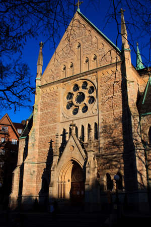 Oscars Kyrka in Ostermalm, Stockholm (Sweden) - front view (detail)の写真素材