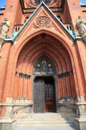 St. Johannes Church in central Stockholm - main entranceの写真素材