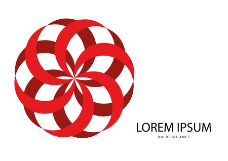 Abstract red logo in vector format. Can be used in branding or different graphic design layoutsのイラスト素材