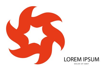 Abstract red logo in vector format. Can be used in branding or different graphic design layoutsのイラスト素材
