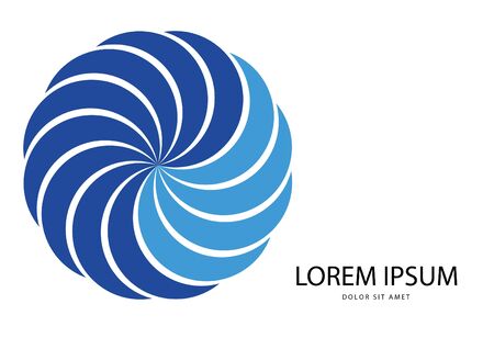 Abstract blue logo in vector format. Can be used in branding or different graphic design layoutsのイラスト素材