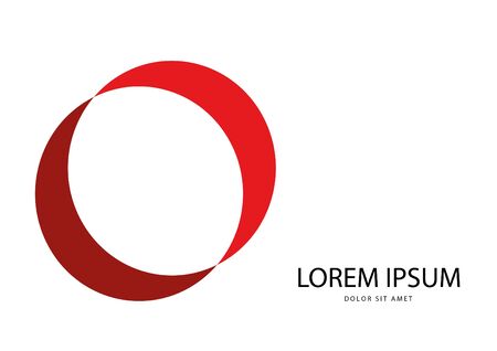 Abstract red logo in vector format. Can be used in branding or different graphic design layoutsのイラスト素材