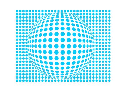 Vector illustration of a distorted surface. 2D pattern with fisheye 3D effectのイラスト素材