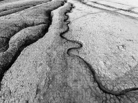 Muddy Volcanoes in Berca (Paclele Mari, Buzau), Romaniaの写真素材