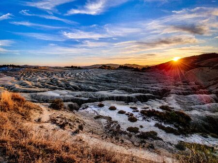 Muddy Volcanoes in Berca (Paclele Mari, Buzau), Romaniaの写真素材