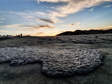 Muddy Volcanoes in Berca (Paclele Mari, Buzau), Romaniaの写真素材