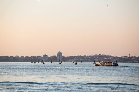 Venice city skyline at sunrise. Early morning viewの写真素材