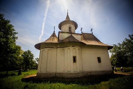 Patrauti Monastery - one of the many painted monasteries in Bucovina, Romania