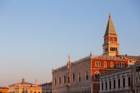 Old building in Venice, Italy at sunrise