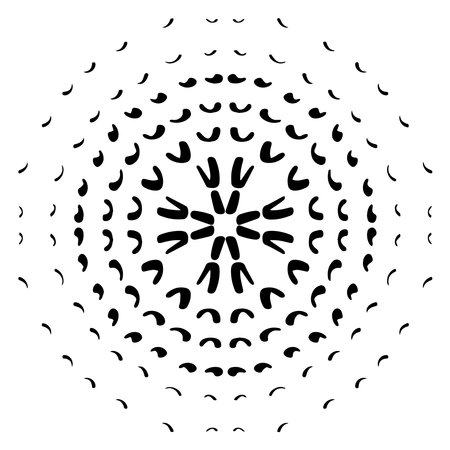 Vector pattern tile. A decorative symmetrical element, hand drawn in ink digital design.のイラスト素材