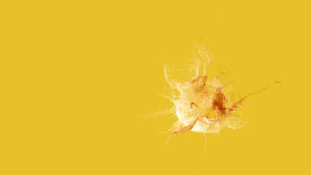 Explosion - 3D rendering. Abstract illustration, computer generated image (CGI). Can be used as a background imageの写真素材