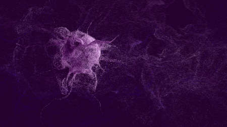 Explosion - 3D rendering. Abstract illustration, computer generated image (CGI). Can be used as a background imageの写真素材