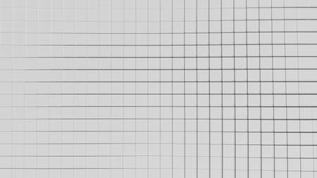 Abstract illustration of displaced white square tiles waving. 3d renderingの写真素材