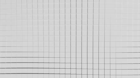 Abstract illustration of displaced white square tiles waving. 3d renderingの写真素材