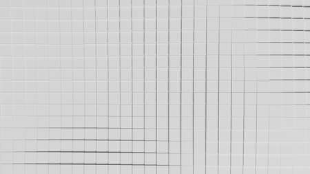 Abstract illustration of displaced white square tiles waving. 3d renderingの写真素材