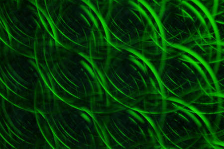 Abstract green 3d illustration - geometric background with waves, spirals and transparency effectsの写真素材