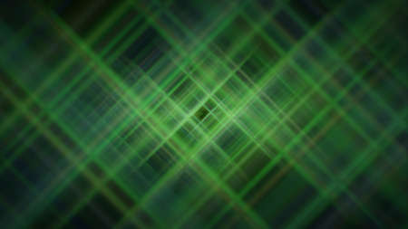 3d rendering illustration of an abstract background with green blurry lines over a dark backroundの写真素材