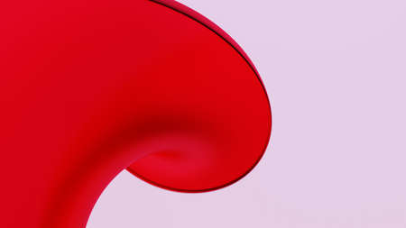 Abstract red background with waving geometry. Digital illustration - 3d renderingの写真素材