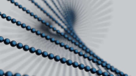 Abstract illustration of a waving and twisting geometric structure. Digital illustration - 3D renderingの写真素材