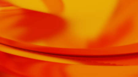 Abstract orange background with waving geometry. Digital illustration - 3d renderingの写真素材
