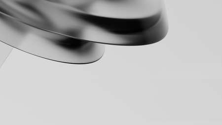 Colorful abstract background with wavy shapes and negative space for copy - 3d llustration (rendering)の写真素材