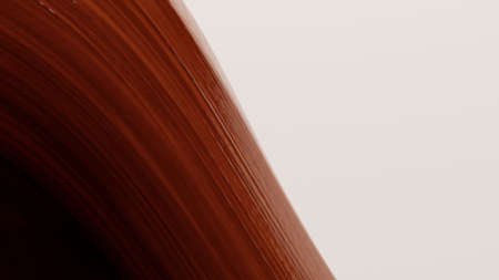 Abstract wooden curved object - 3d illustration (rendering), can be used as a backgroundの写真素材