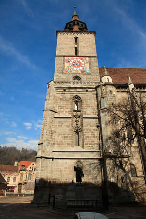 The Black Church in Brasov, Romania - a historical monument and a touristic attractionの写真素材