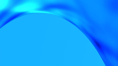 Colorful geometric abstract illustration with blue shapes. 3d rendering (CGI)の写真素材