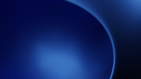 Colorful illustration of a blue abstract curved geometric shape. 3D rendering (CGI)の写真素材