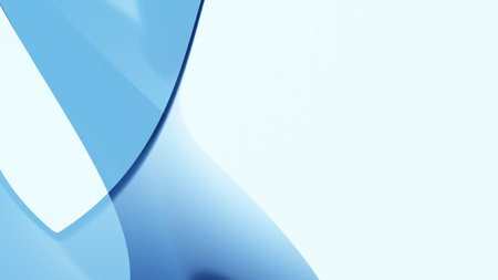 Colorful abstract wavy geometry background. 3d illustration, renderingの写真素材
