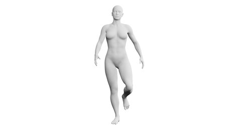 Beautiful athletic young woman posing isolated on black. Basic mesh, AI, robot. 3d illustration, rendering. Front viewの写真素材