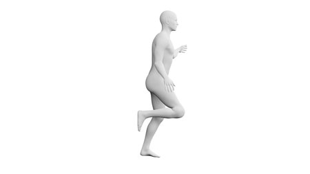 Beautiful athletic young man posing, isolated on white background. 3d illustration (rendering). Artificial intelligence, mannequin. Side viewの写真素材