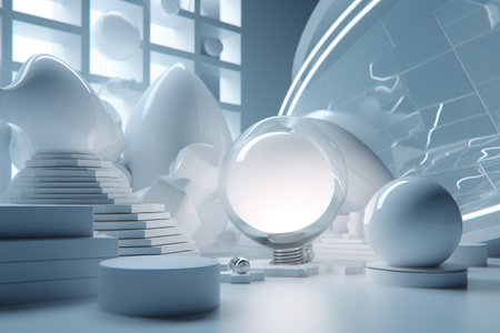Clean and sustainable energy, conceptual illustration created using generative AIの素材