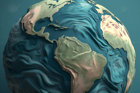 Earth Day. Conceptual illustration. Sustainable, eco, green, planet friendly Created using Generative AIの素材