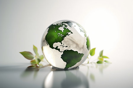 Earth Day. Conceptual illustration. Sustainable, eco, green, planet friendly Created using Generative AIの素材