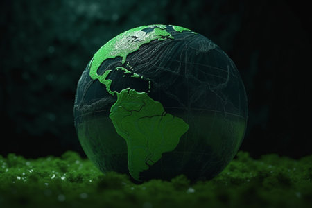 Earth Day. Conceptual illustration. Sustainable, eco, green, planet friendly Created using Generative AIの素材